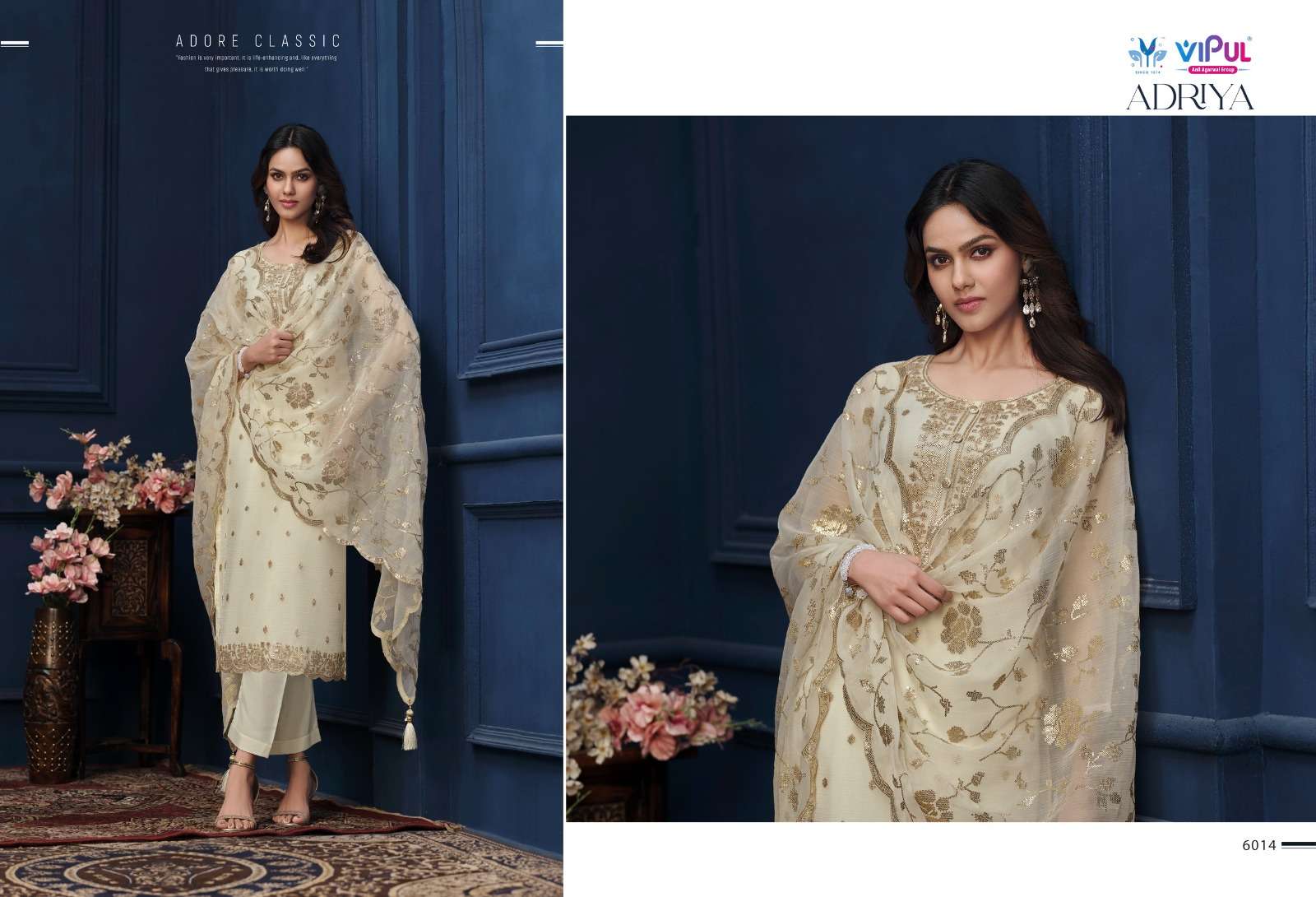 Vipul ADRIYA 8653 Traditional Designer Organza Chiffon Indian Women Suit