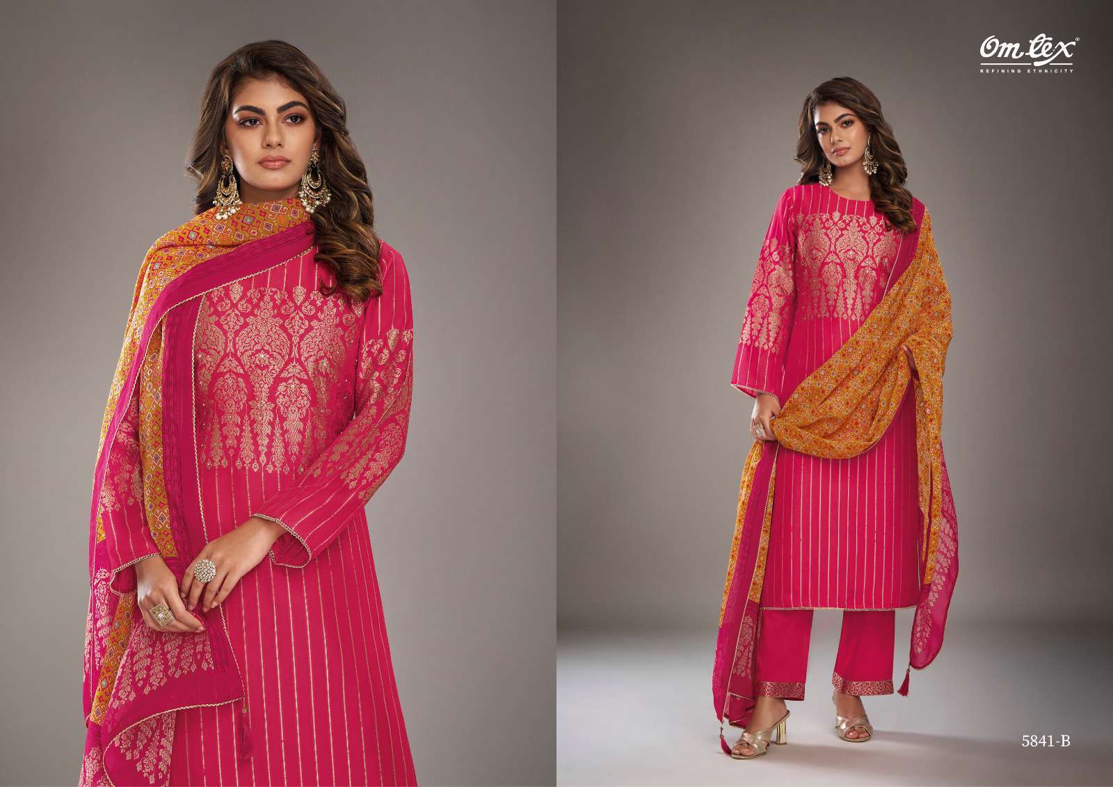 OMTEX ELENOI SILK ORGANZA HANDWORKED SUITS